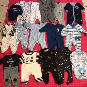 Variety 0-3 month clothes